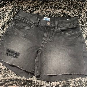 Old Navy Faded Washed Black Denim Shorts